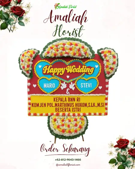 Papan Bunga Pernikahan Purbosari